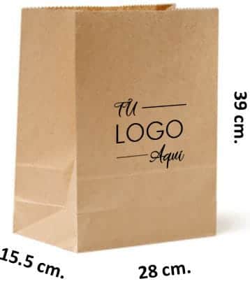 Bolsa de papel kraft mediana Corper