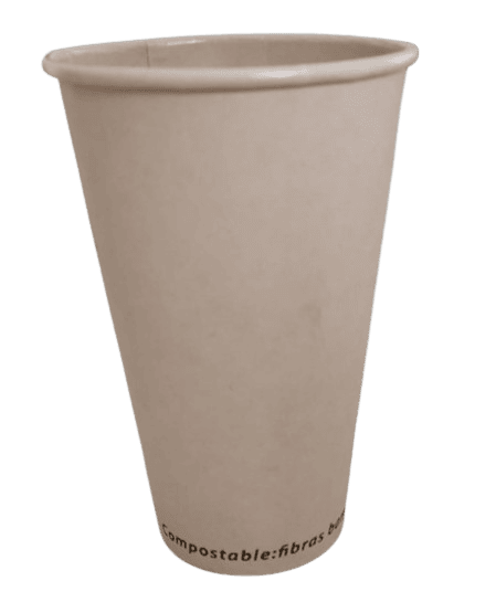 Vaso de cartón compostable